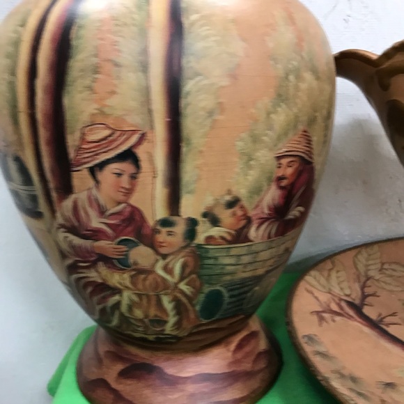 Vintage Oriental set,  plate / jar/ bowl - Picture 9 of 16
